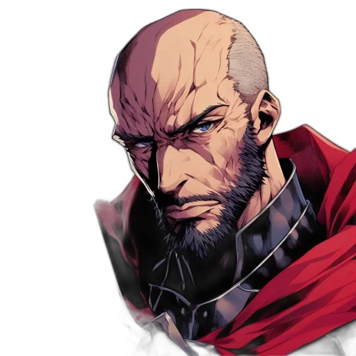 face, comic book art, concept art, fantasy art, photorealistic, red, animated, male transparent PNG cut-out