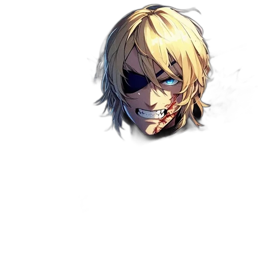 mask, face, weapon, staff, pixel art, anime, concept art, cyberpunk transparent PNG cut-out