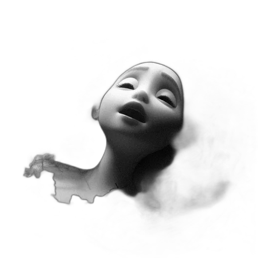 mask, face, robot, creature, 3d render, photorealistic, concept art, pencil sketch transparent PNG cut-out
