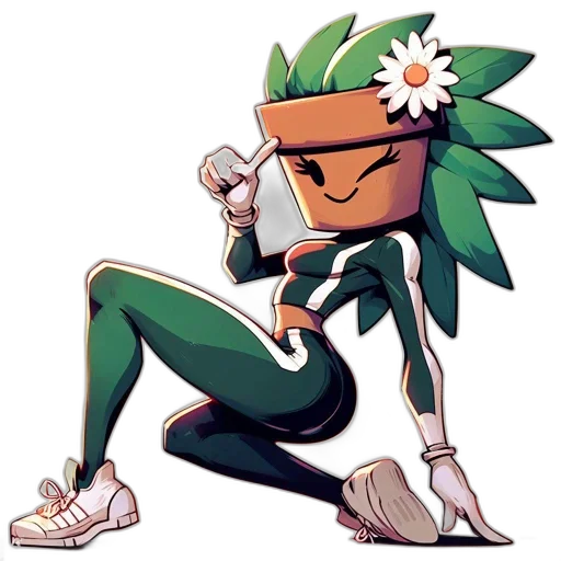 flower, robot, creature, weapon, concept art, pixel art, vaporwave, cartoon transparent PNG cut-out