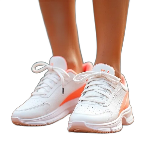 shoes, 3d render, photorealistic, neon transparent PNG cut-out