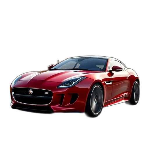 car, 3d render, photorealistic, concept art, pixel art, jaguar, type transparent PNG cut-out