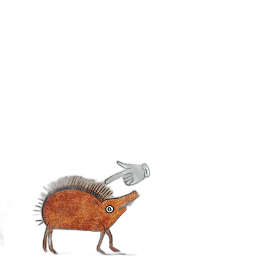 animal, creature, hat, dragon, concept art, watercolor, fantasy art, 3d render transparent PNG cut-out