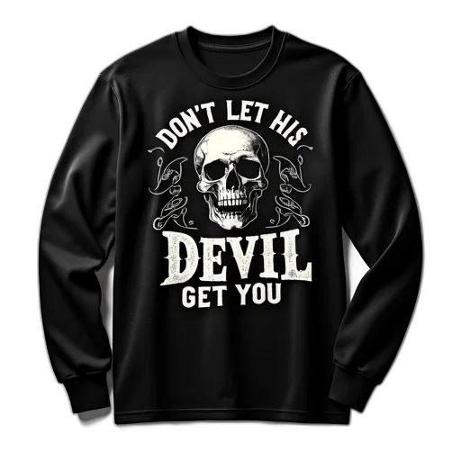 jacket, black, long-sleeve, shirt, graphic, design, featuring, stylized transparent PNG cut-out