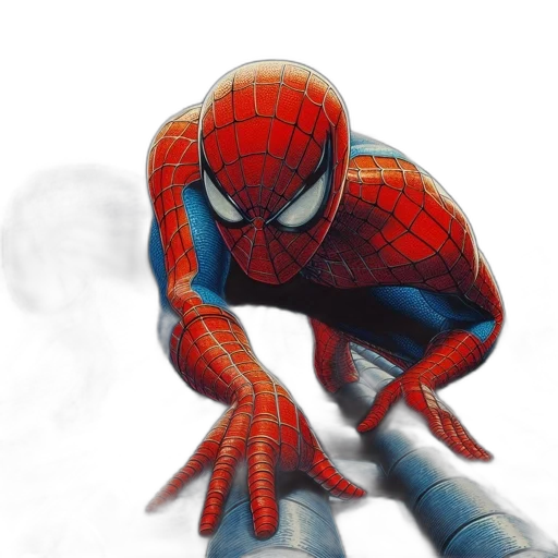mask, creature, animal, comic book art, concept art, 3d render, watercolor, spider-man transparent PNG cut-out