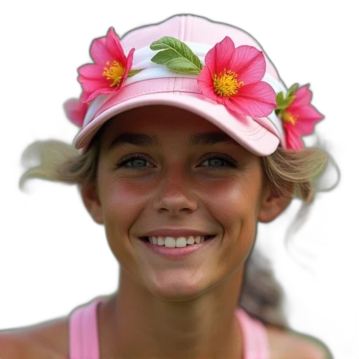 hat, crown, flower, face transparent PNG cut-out