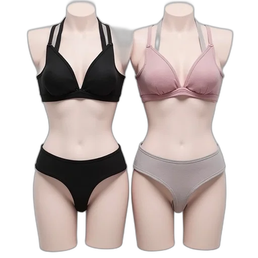 3d render, monochrome, pastel, two transparent PNG cut-out