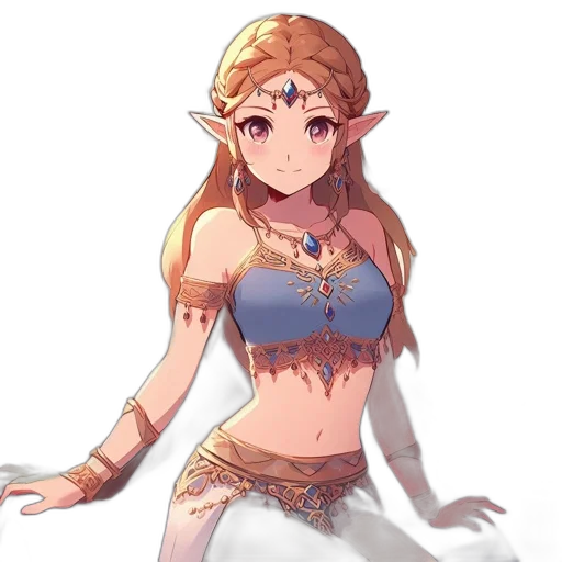 dress, crown, staff, sword, pixel art, fantasy art, concept art, anime transparent PNG cut-out