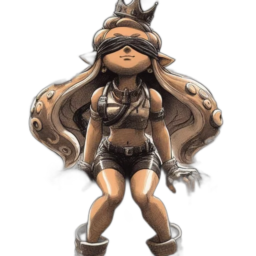 staff, mask, hair, creature, concept art, fantasy art, 3d render, comic book art transparent PNG cut-out