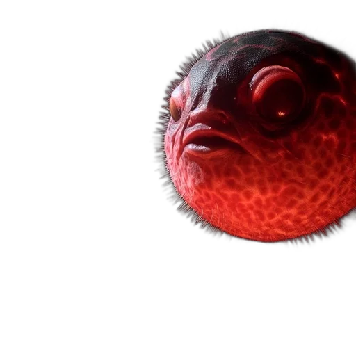 creature, animal, hair, mask, 3d render, photorealistic, concept art, underwater transparent PNG cut-out