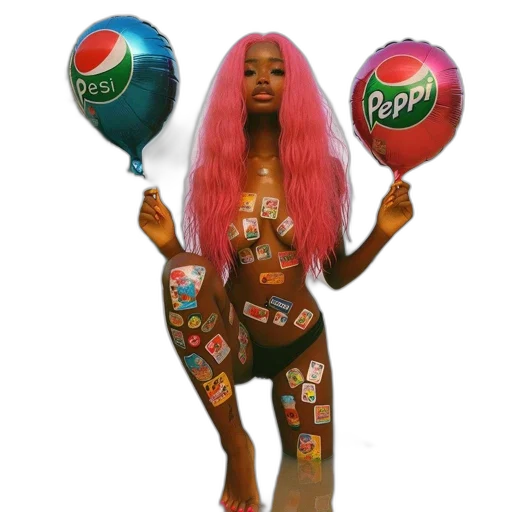 food, dress, concept art, vaporwave, photorealistic, 3d render, colorful, neon transparent PNG cut-out