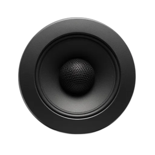 hat, robot, face, 3d render, black, round, modern, speaker transparent PNG cut-out