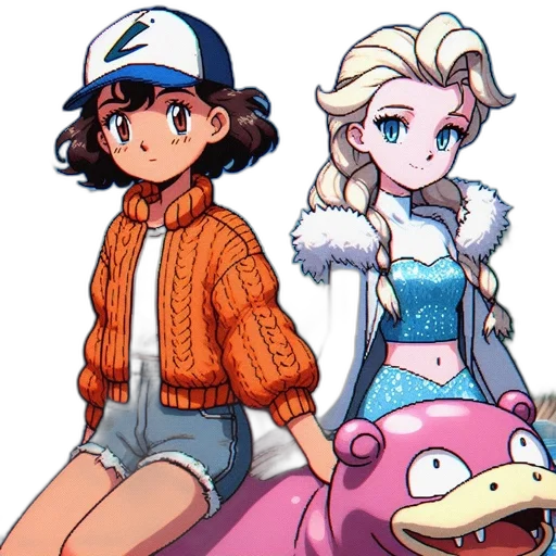 jacket, hat, dress, pixel art, concept art, anime, vaporwave, pastel transparent PNG cut-out