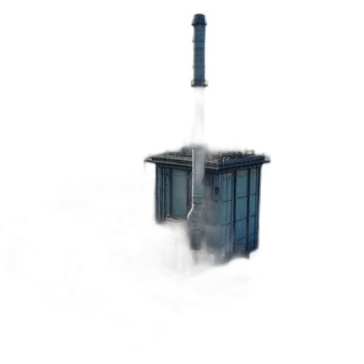 robot, building, staff, weapon, concept art, 3d render, pixel art, photorealistic transparent PNG cut-out