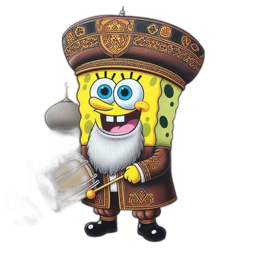 hat, staff, weapon, sword, concept art, fantasy art, 3d render, cartoon transparent PNG cut-out