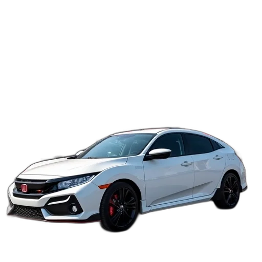 car, 3d render, photorealistic, concept art, white, 2020, honda, civic transparent PNG cut-out