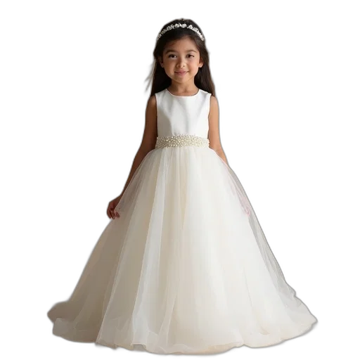 dress, photorealistic, 3d render, line, floor, length, flower, girl transparent PNG cut-out