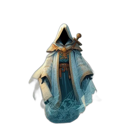 mask, staff, jacket, sword, fantasy art, concept art, 3d render, pixel art transparent PNG cut-out