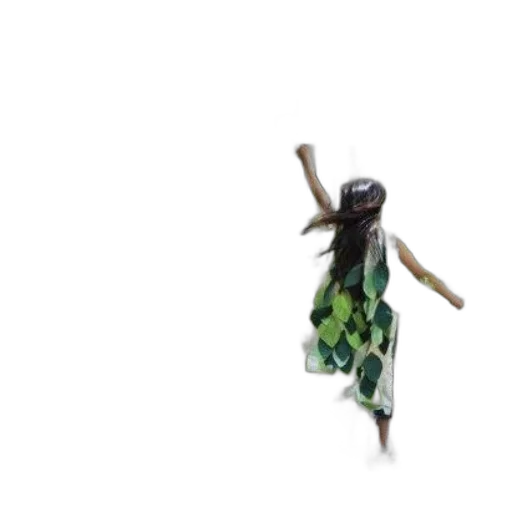dress, creature, hair, umbrella, 3d render, pixel art, concept art, underwater transparent PNG cut-out