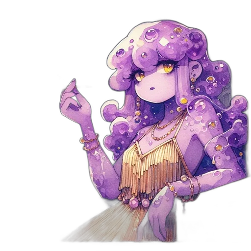 dress, crown, staff, flower, concept art, fantasy art, pixel art, watercolor transparent PNG cut-out