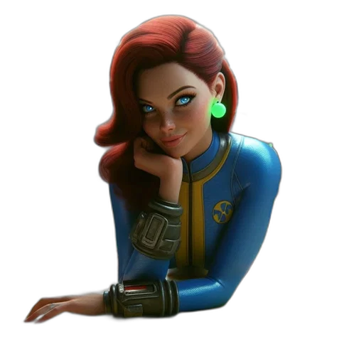 staff, jacket, face, robot, concept art, 3d render, pixel art, fantasy art transparent PNG cut-out