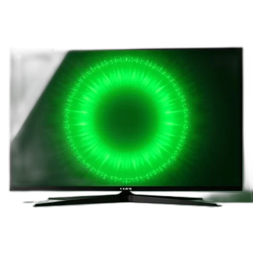 green, sleek, modern, flat-screen, television, black, frame, screen transparent PNG cut-out