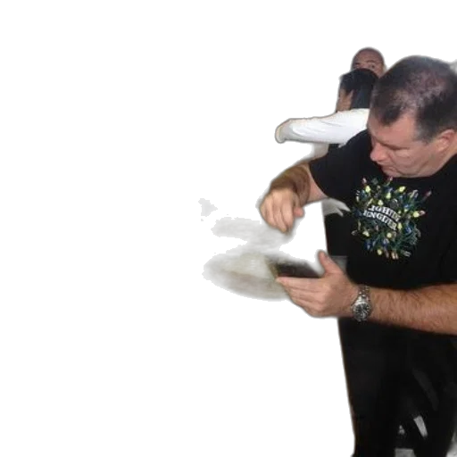 weapon, staff, underwater, man, black, shirt, green, graphic transparent PNG cut-out