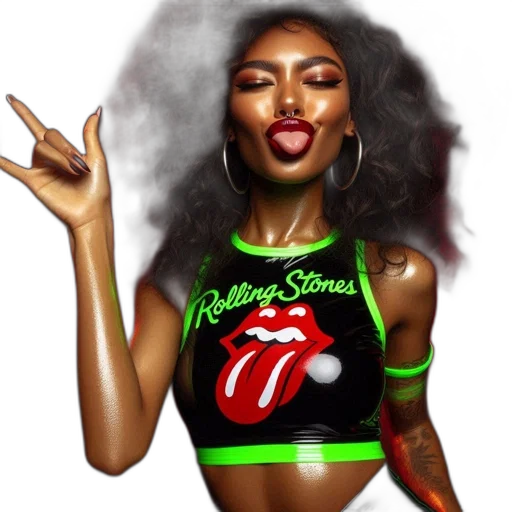 photorealistic, concept art, fantasy art, cartoon, neon lights, neon, woman, striking transparent PNG cut-out