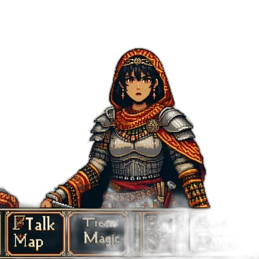 mask, sword, staff, weapon, pixel art, fantasy art, concept art, comic book art transparent PNG cut-out