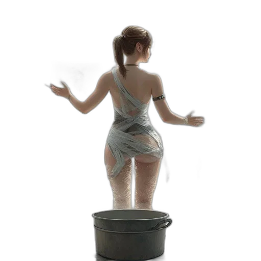 dress, robot, staff, furniture, concept art, 3d render, photorealistic, fantasy art transparent PNG cut-out