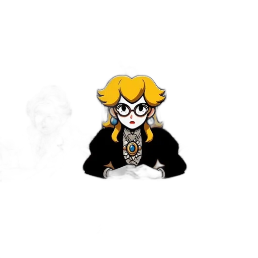 jewelry, staff, mask, jacket, cartoon, pixel art, concept art, anime transparent PNG cut-out