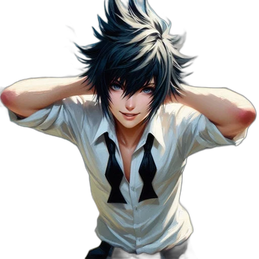 face, animal, hair, anime, concept art, pixel art, fantasy art, monochrome transparent PNG cut-out
