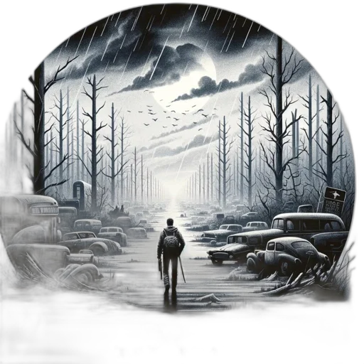 jacket, umbrella, creature, concept art, fantasy art, comic book art, photorealistic, fog transparent PNG cut-out