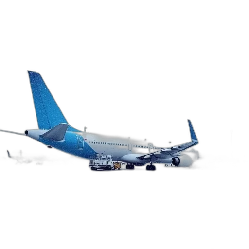 staff, 3d render, photorealistic, snowy, airport, scene, large, airplane transparent PNG cut-out