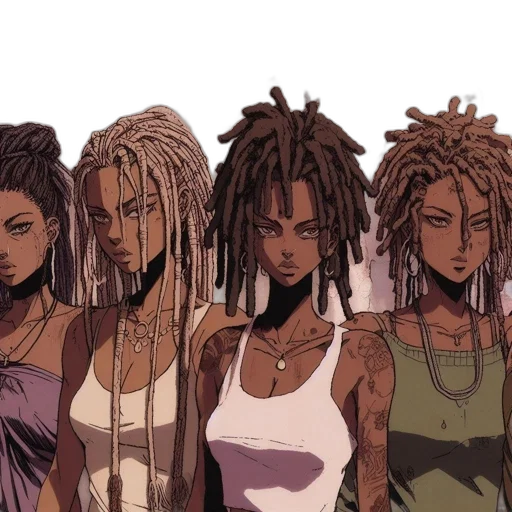 hair, concept art, comic book art, fantasy art, cyberpunk, earth tones, dark, golden transparent PNG cut-out