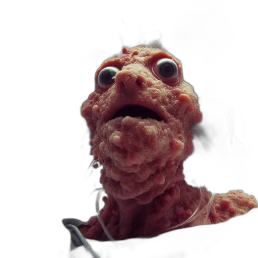 creature, animal, face, food, 3d render, concept art, photorealistic, underwater transparent PNG cut-out
