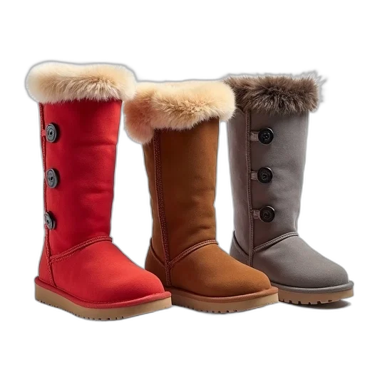 shoes, collection, three, different, styles, high-top, boots, displayed transparent PNG cut-out