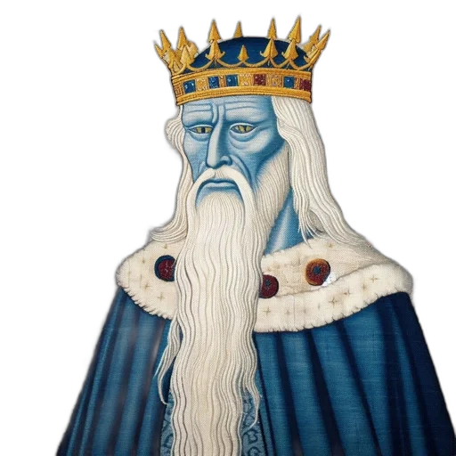 crown, face, fantasy art, concept art, photorealistic, watercolor, bearded, king transparent PNG cut-out