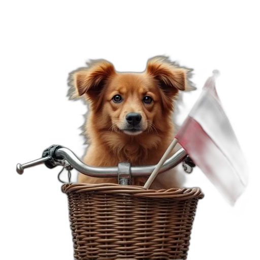 staff, animal, hat, photorealistic transparent PNG cut-out