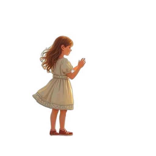 dress, hair, staff, bottle transparent PNG cut-out