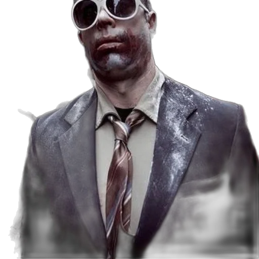 mask, staff, face, jacket, concept art, 3d render, cyberpunk, photorealistic transparent PNG cut-out