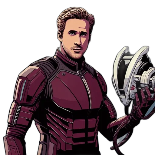 robot, comic book art, concept art, cartoon, pixel art, futuristic, space, setting transparent PNG cut-out
