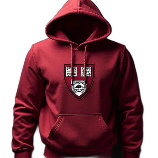 jacket, 3d render, concept art, hoodie, harvard, logo, center transparent PNG cut-out