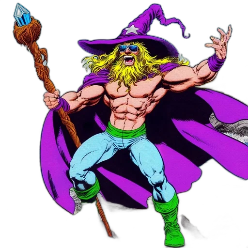 staff, sword, concept art, comic book art, fantasy art, pixel art, muscular, blonde transparent PNG cut-out