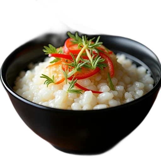 food, photorealistic, cooked, rice transparent PNG cut-out