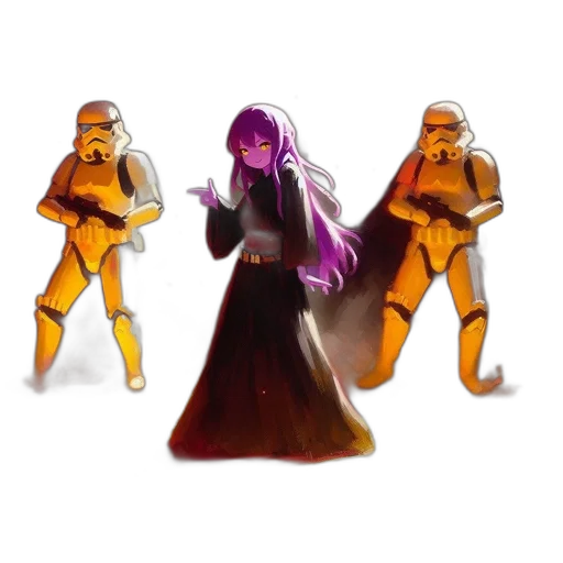 staff, concept art, pixel art, fantasy art, anime, outer space, fire, woman transparent PNG cut-out