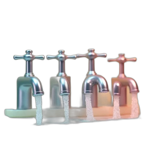 bottle, pastel, four, water, faucets, icon, color, background transparent PNG cut-out