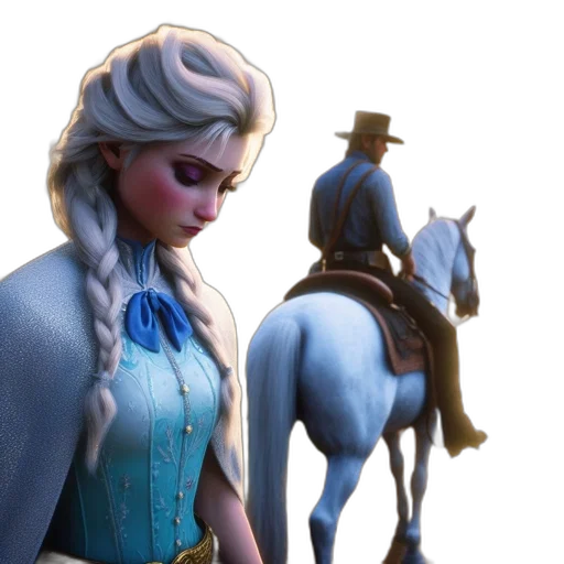 crown, concept art, 3d render, fantasy art, comic book art, snow, blue, pastel transparent PNG cut-out