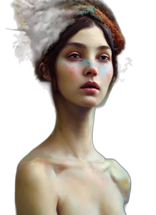 crown, face, hat, dress transparent PNG cut-out