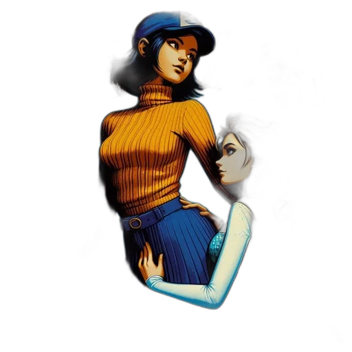 staff, hat, robot, weapon, concept art, pixel art, 3d render, comic book art transparent PNG cut-out